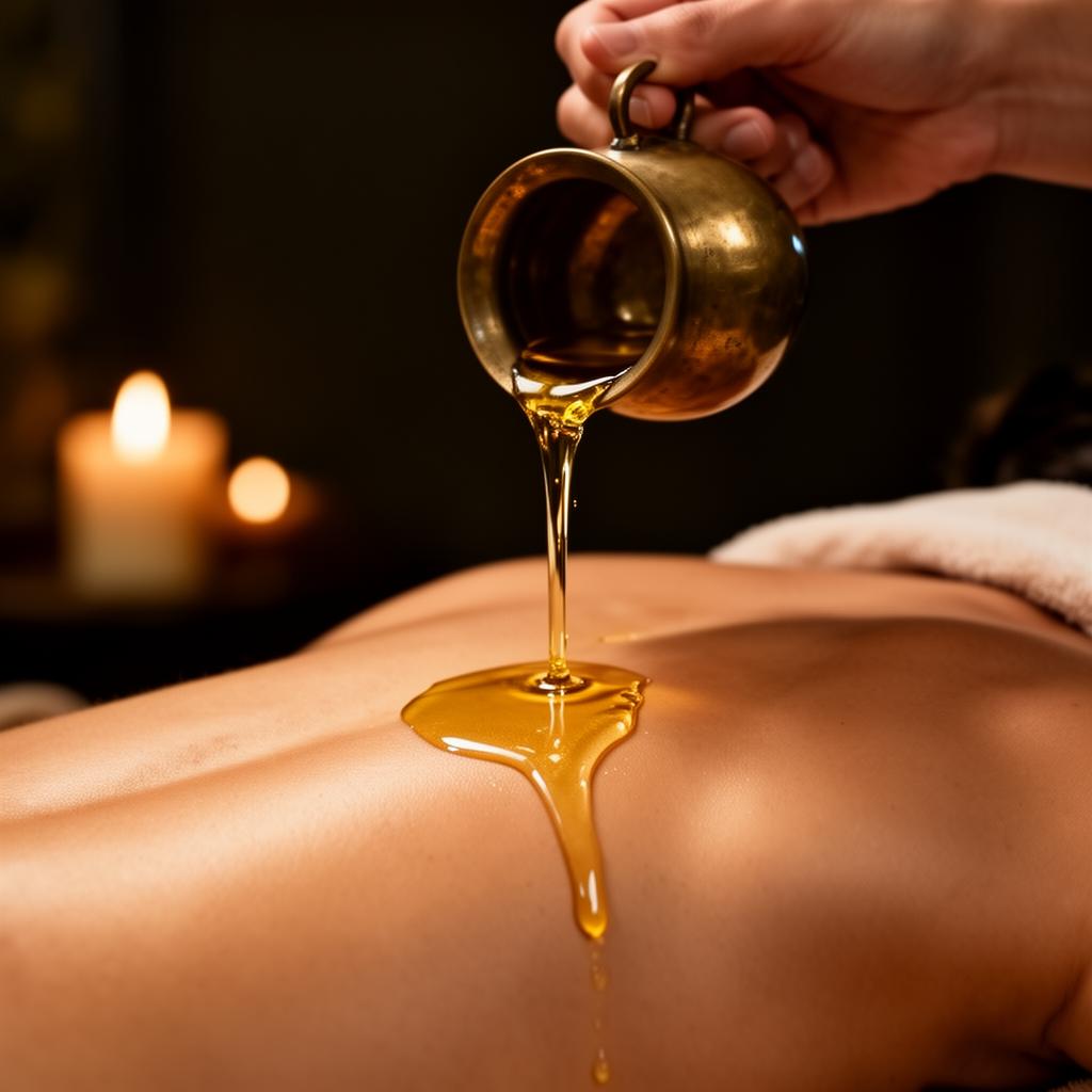 Natural oils and candles on a serene tray